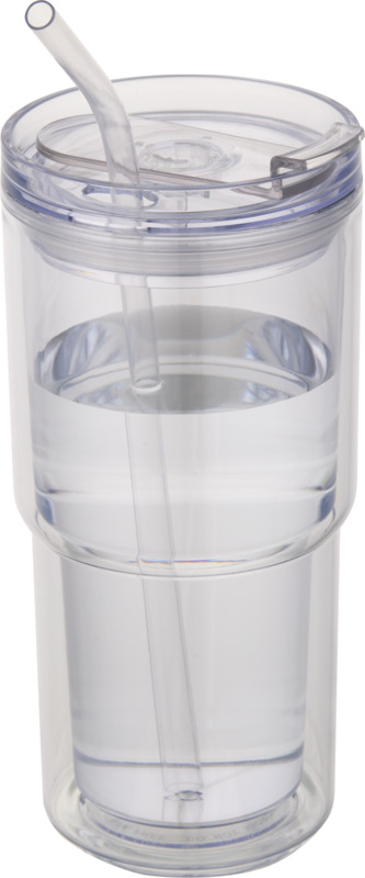 „Archer“ 480 ml dvigubos sienelės plastikinis puodelis