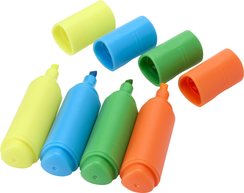 Mini žymeklių rinkinys iš perdirbto plastiko