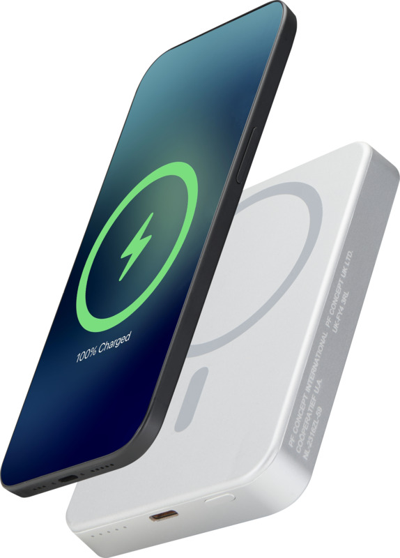 „Avis“ 10 000 mAh RCS iš perdirbto aliuminio pagamintas magnetinis išorinis akumuliatorius