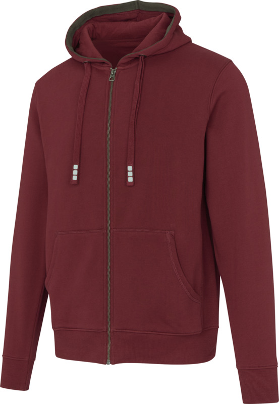 „Arora“ 300 g/m² unisex džemperis su gobtuvu ir užtrauktuku per visą ilgį - Image 3