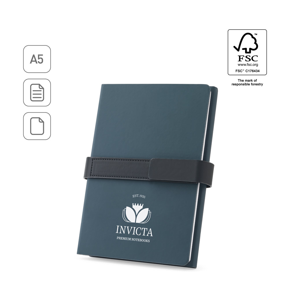 SANDERSON. A5 notebook in PU (50% recycled) with two blocks: lined pages and plain pages - Image 4
