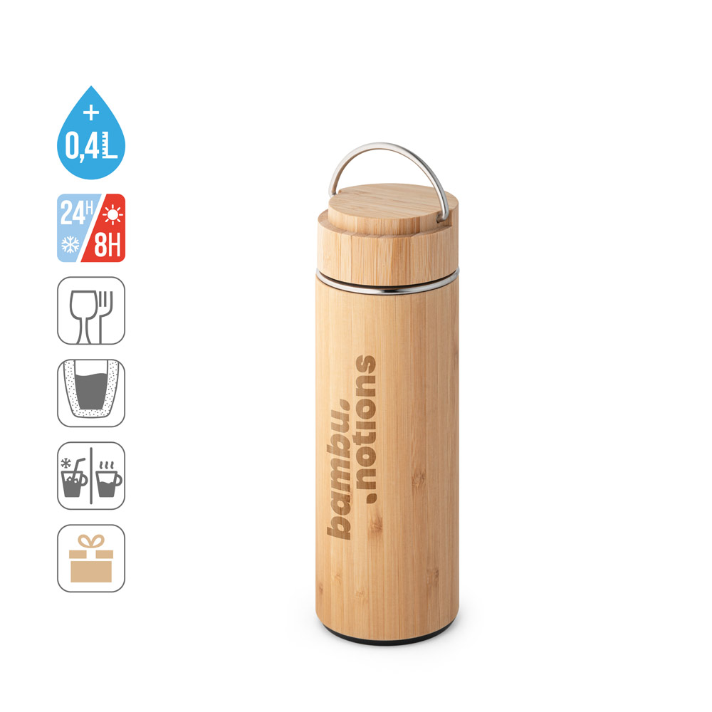 SOW. Bambuko ir nerūdijančio plieno termosas, 440 ml - Image 6