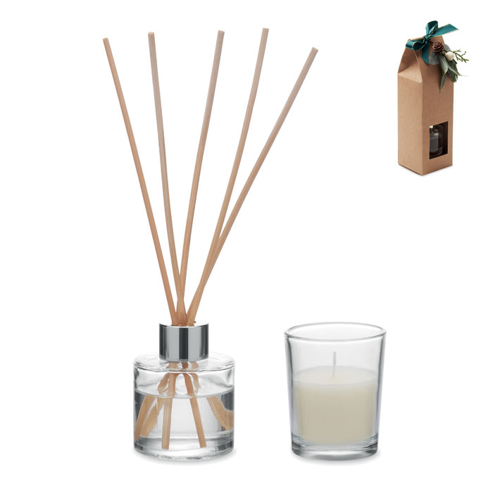 Vanilės aromatizatoriaus ir žvakės rinkinys