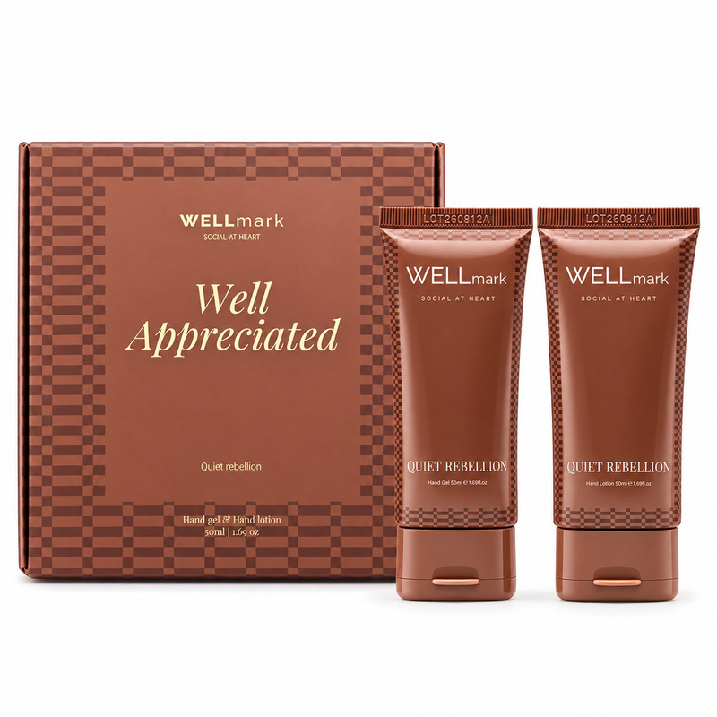 „Wellmark Quite Rebellion“ 70 ml rankų ploviklio ir 70 ml rankų losjono dovanų rinkinys