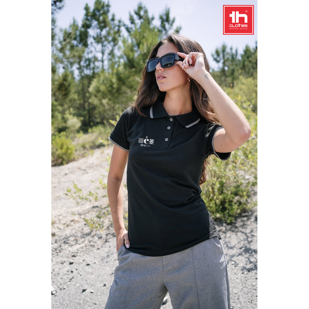 THC ROME WOMEN. Moteriškas polo marškinėlis, prigludusio silueto