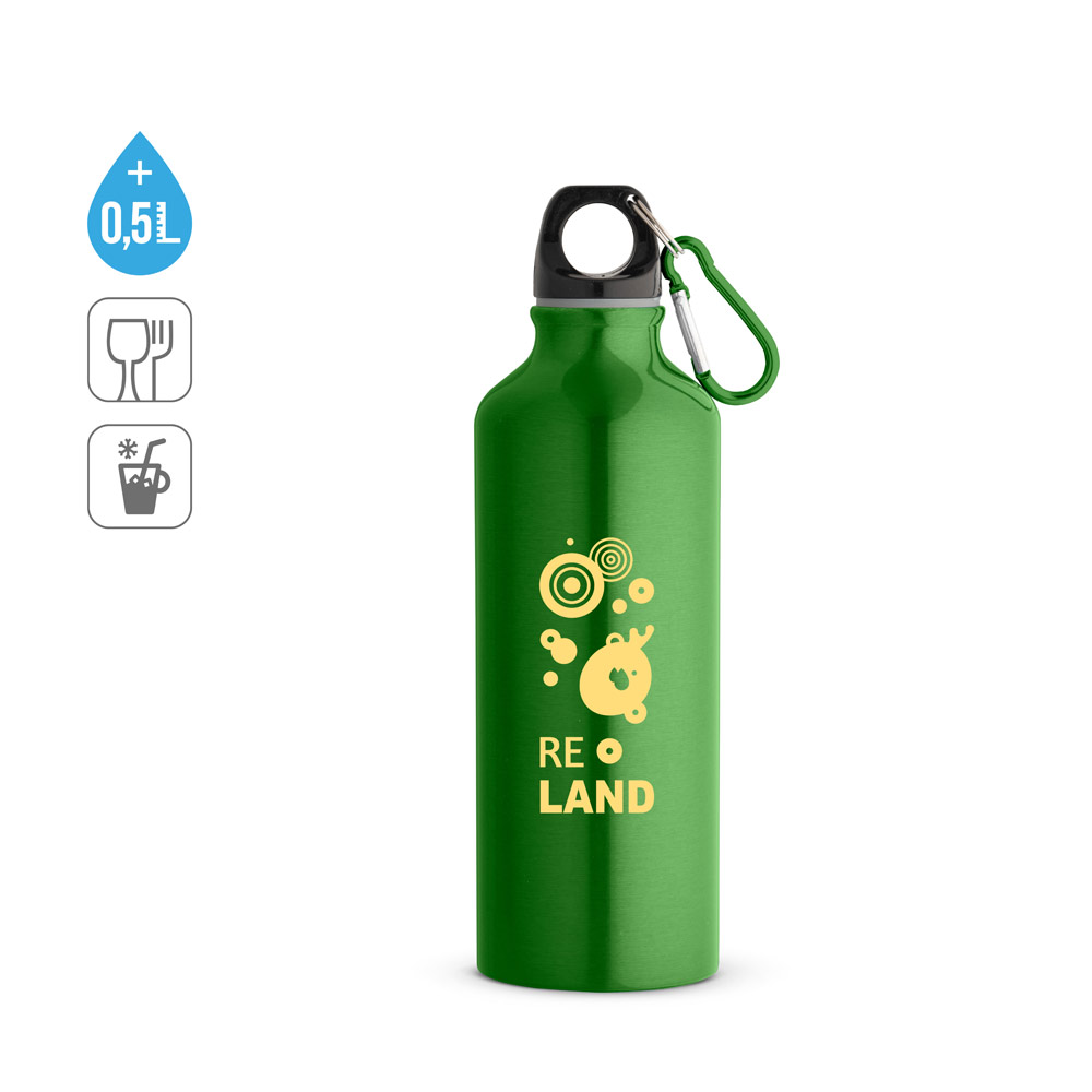 RE-LANDSCAPE M. Butelis iš perdirbto aliuminio (100 % rAL) su karabinu, 530 ml - Image 3