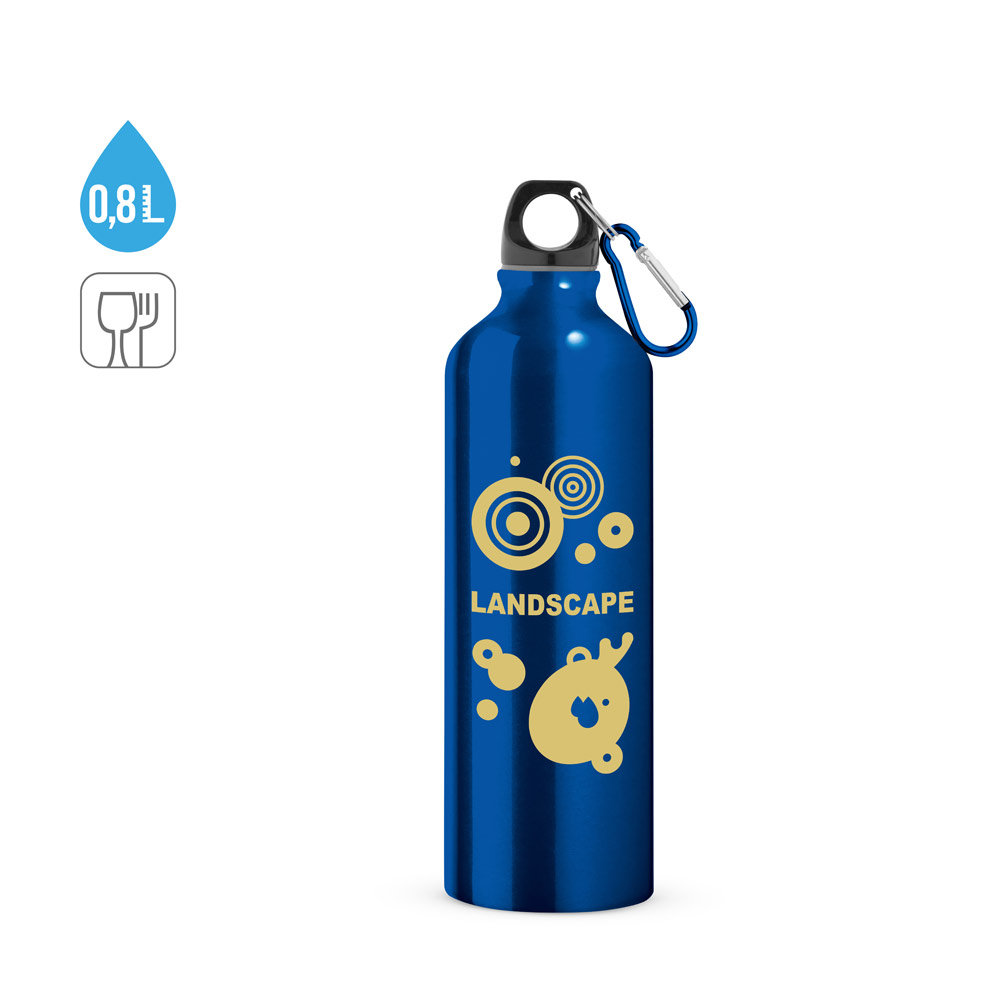 LANDSCAPE L. Aliuminio sportinis butelis su karabinu, 800 ml - Image 4