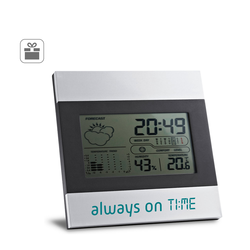 DENE. Stacionari meteorologinė stotelė su aliuminio ir ABS korpusu bei LCD ekranu - Image 3