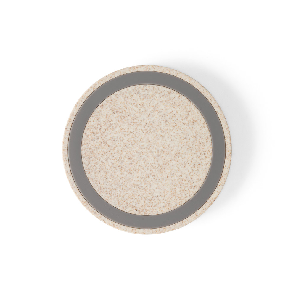 CUVIER. 15W wireless charger in recycled ABS (65% rABS) and wheat straw fiber (35%) - Image 6