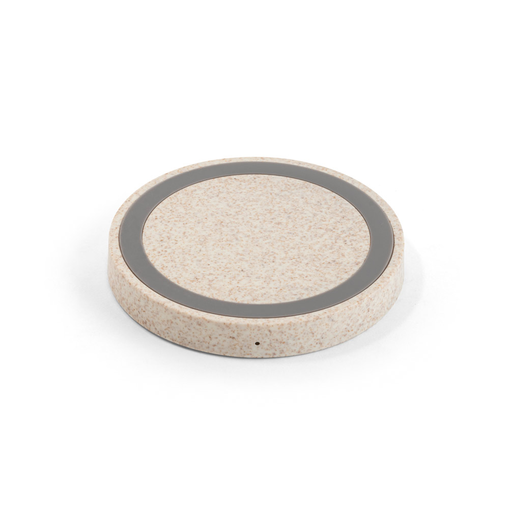 CUVIER. 15W wireless charger in recycled ABS (65% rABS) and wheat straw fiber (35%) - Image 5