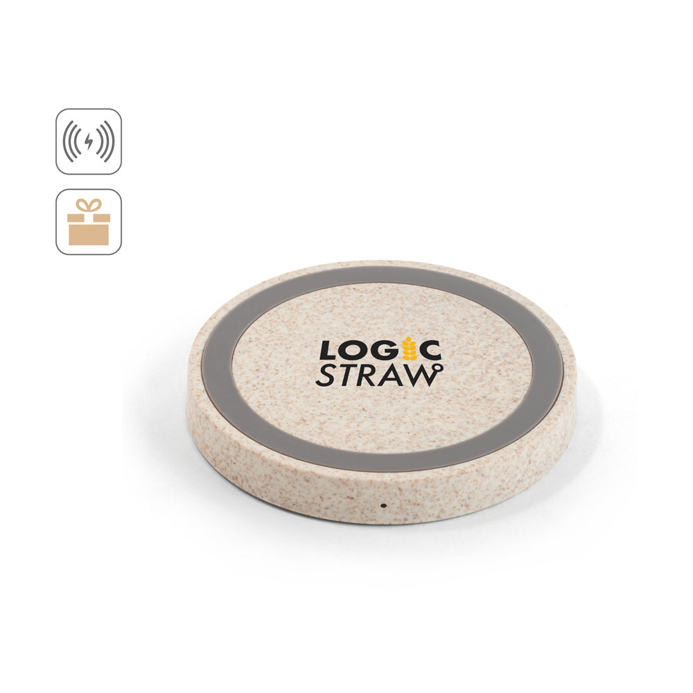 CUVIER. 15W wireless charger in recycled ABS (65% rABS) and wheat straw fiber (35%) - Image 4