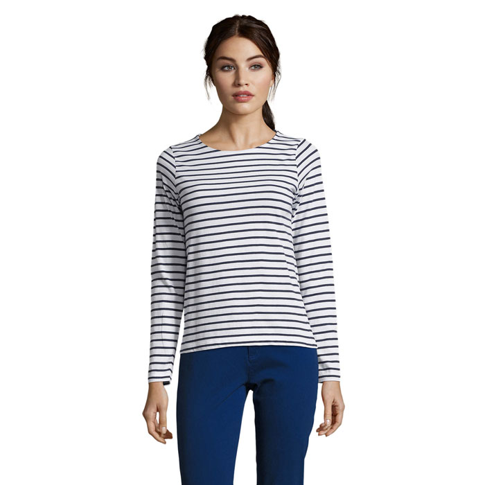 MARINE WOMEN STRIPE MARŠKINĖLIAI